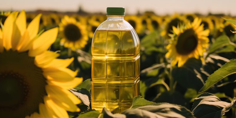 sunflower-oil-plastic-bottle-background-sunflower-field-blazing-sun